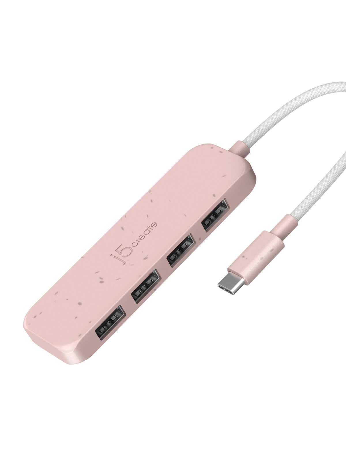 j5create JCH341ER - USB-C to 4-Port Type-A Hub USB-Hubs - USB 3.2 - 4 - Pink