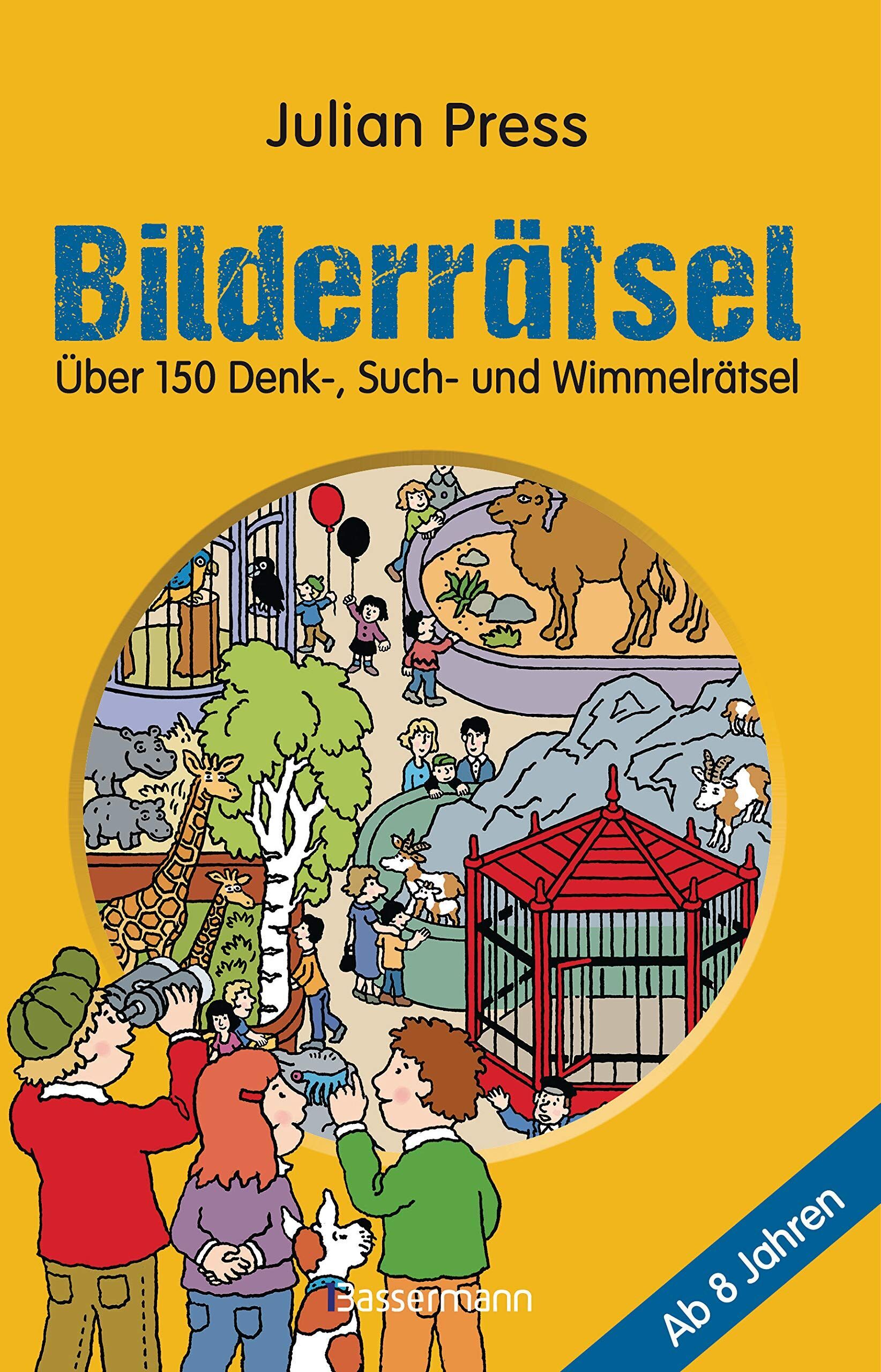 Julian Press - Bilderrätsel. Über 150 Rätsel für Kinder ab 8 Jahren. Labyrinthe, Suchbilder, Wimmelbilder, Finde-den-Fehler-Rätsel u.v.m. - Preis vom 17.10.2026 19:25:27 h