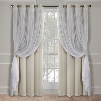 ATI Home Catarina Layered Curtain Panel Pair with grommet top