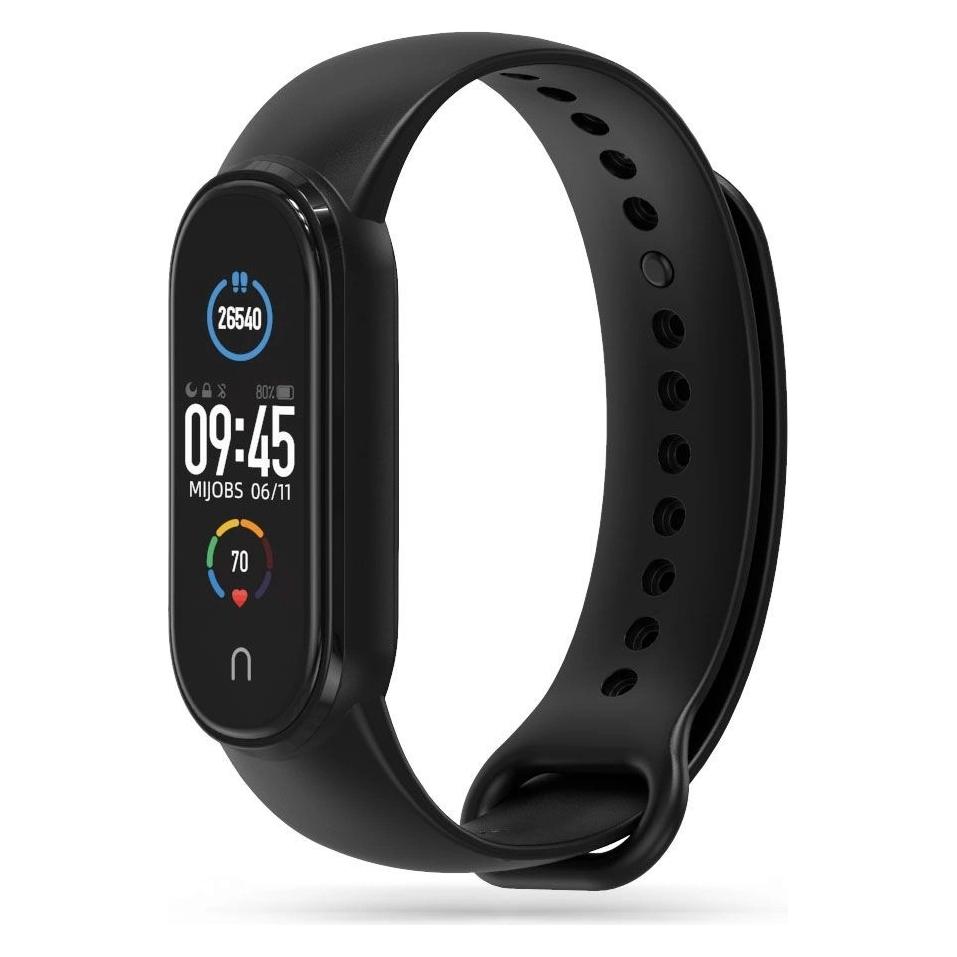Tech-Protect Pasek silikonowy Mi Smart Band 5 czarny (TPU) (0795787712214)