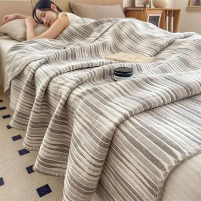 Uplift Picks 3 Layer Cotton Gauze Blanket Lightweight Pure Cotton Throw mushroom Taupe 180x220cm 1 Pc