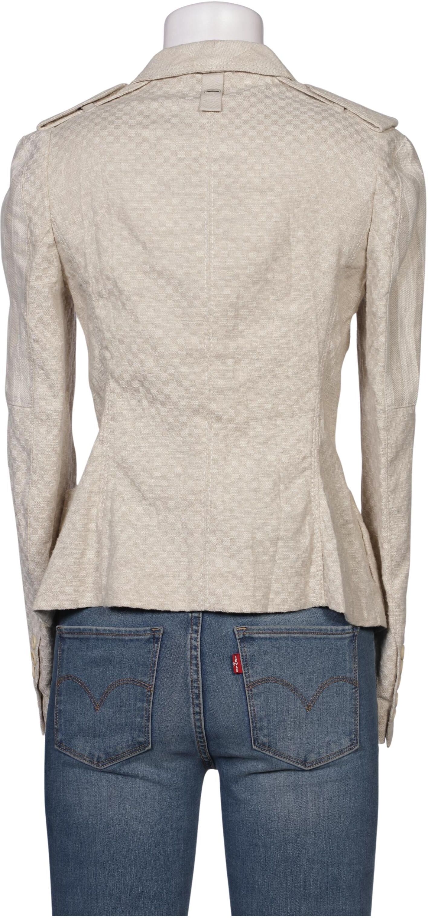 High Damen Blazer, Beige, Gr. EU 36, Baumwolle / Leinen / Elasthan / Viskose - Second Hand