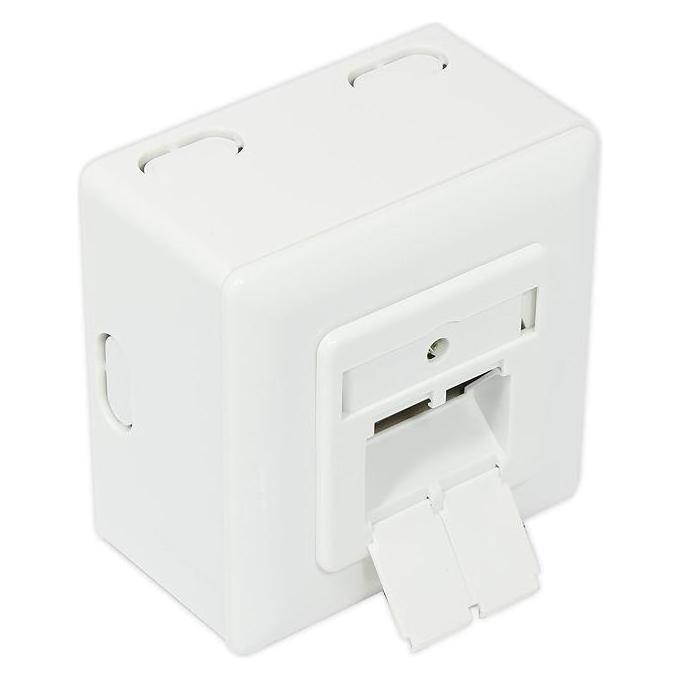 Good Connections Netzwerkdose Cat. 6, 2xRJ45, geschirmt, universal inkl. Aufputzgehäuse, DESIGNFÄHIG, vertikale Kabel (GC-N0026)