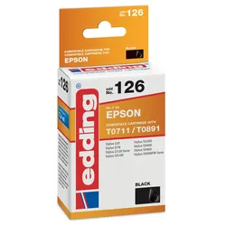 edding Druckerpatrone EDD-126 schwarz kompatibel zu EPSON T0711/T0891