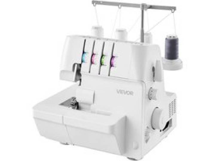 Surjeteuse 1250 Points par MinuteVEVOR-Machine à Surjeter Compatibilité 2/3/4 Fils-avec Bras Libre et Éclairage LED-Blanche