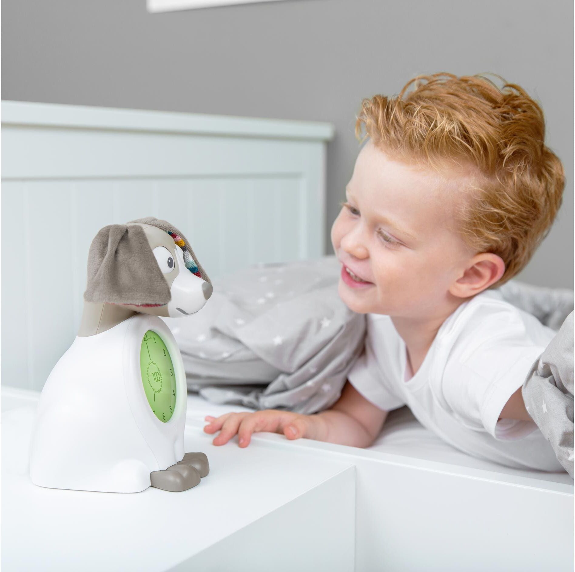 Wecker ZAZU "Schlaftrainer", Baby, grau (taupe), Wecker Wecker taupe Einheitsgröße