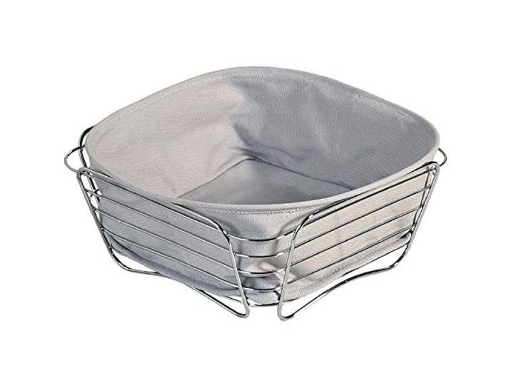 Kesper 90881 Brot- und Obstkorb aus Edelstahl in grau, Edelstahl, Silber/Grau, 26 x 26 x 11 cm