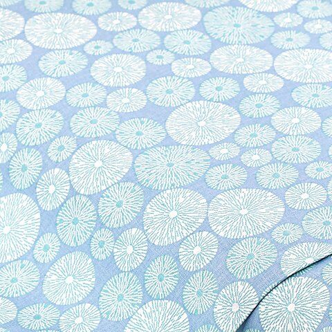 Baumwollstoff Strich-Kreise "Lena", blau-color