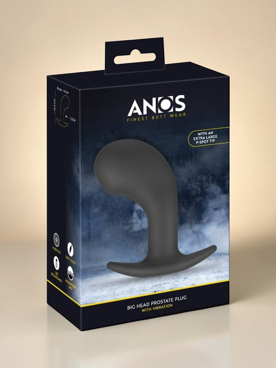 Anos Plug Prostate à Tête Élargie avec Vibration