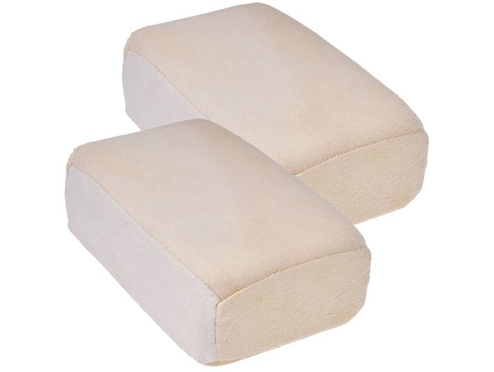 2er-Set Fensterleder-Schwamm aus Naturleder, 12 x 8 x 4 cm