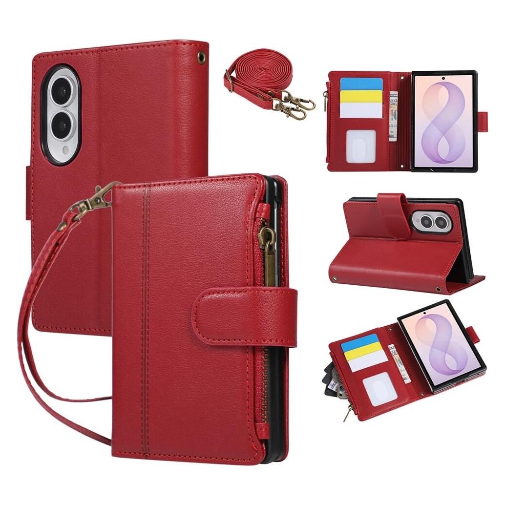 Cover-Discount Galaxy Z Fold8 - Leder Etui Hülle mit Schultergurt & Handschlaufe (Samsung Galaxy Z Fold8) (77922056)