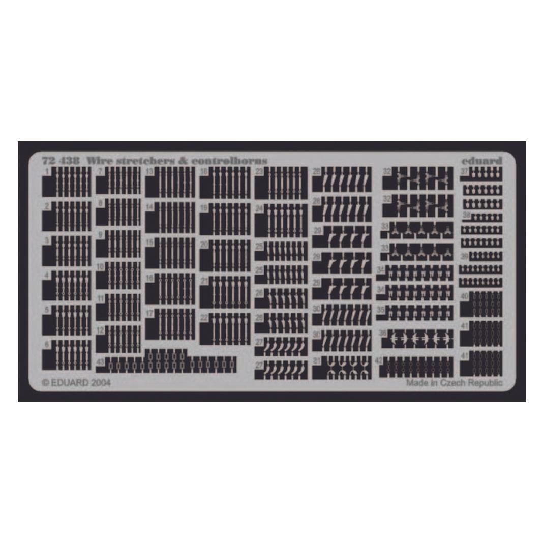 Eduard Wire Stretchers & Controlhorns (72438)