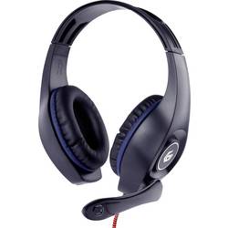 Gembird GHS-05-B On Ear Headset kabelgebunden Stereo Schwarz, Blau Lautstärkeregelung Gaming