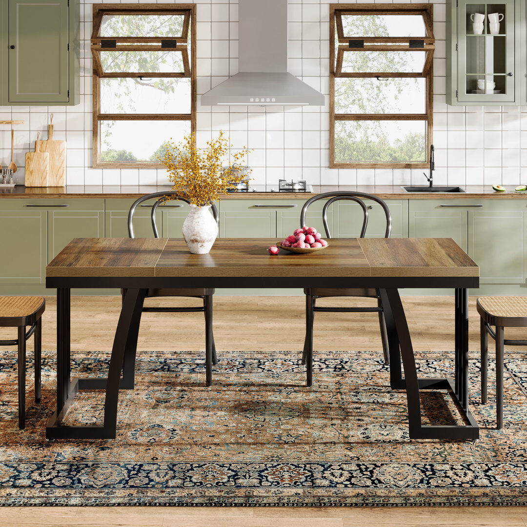 Blue Elephant Rectangular 160Cm L x 80Cm W Dining Table Rustic Brown