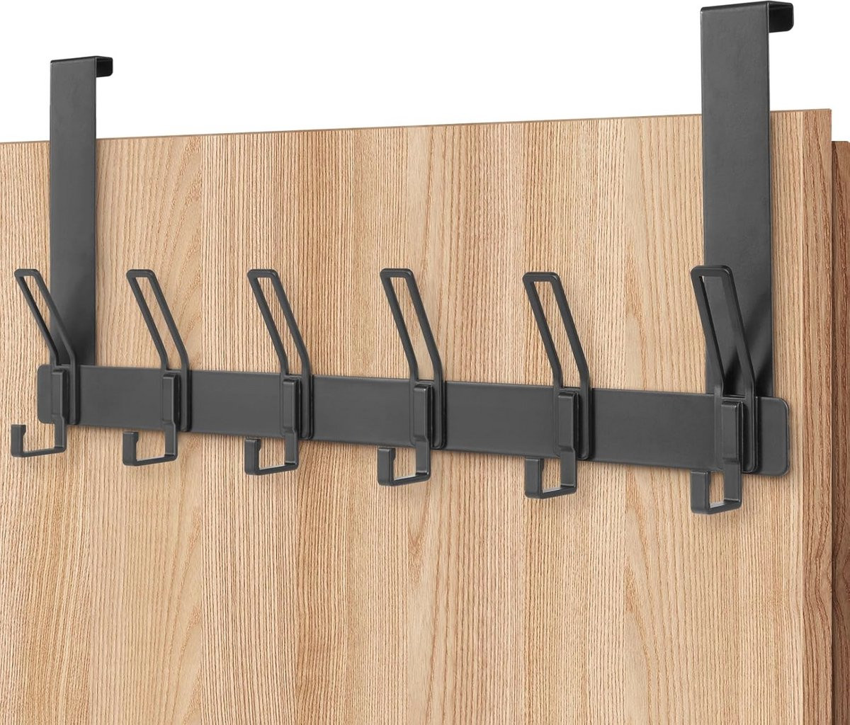 Ruimtebesparende deurkapstok met 12 haken voor de slaapkamer, badkamer en keuken