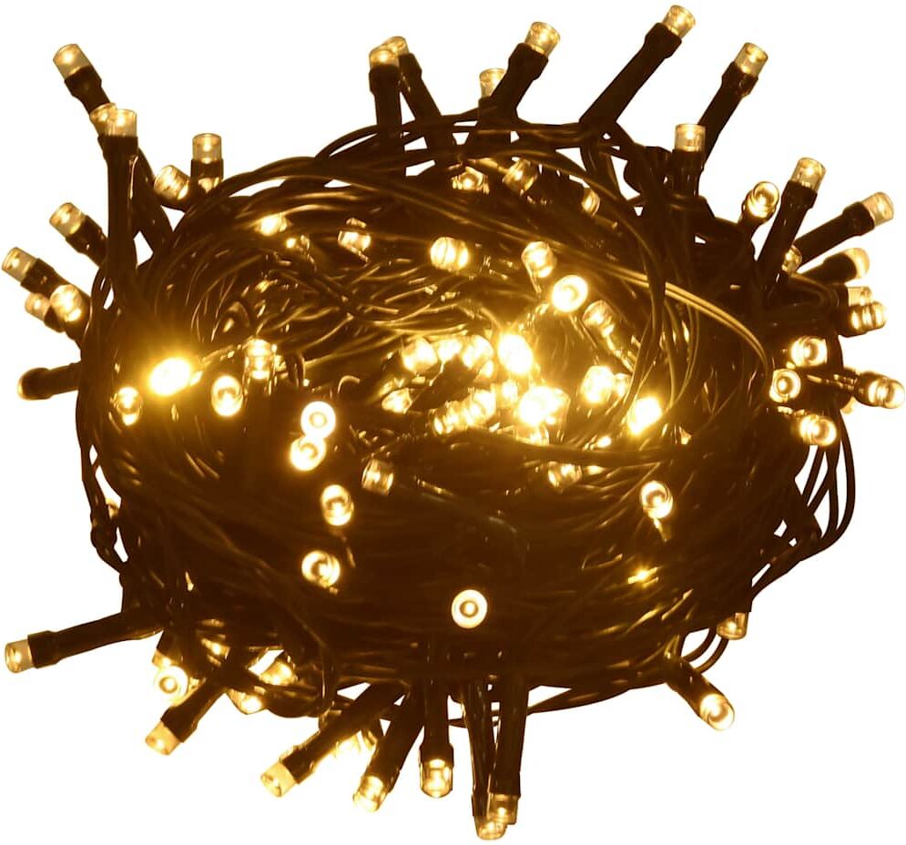 vidaXL Guirlande lumineuse 2000LED Intérieur/ex. 200m IP44 Blanc chaud