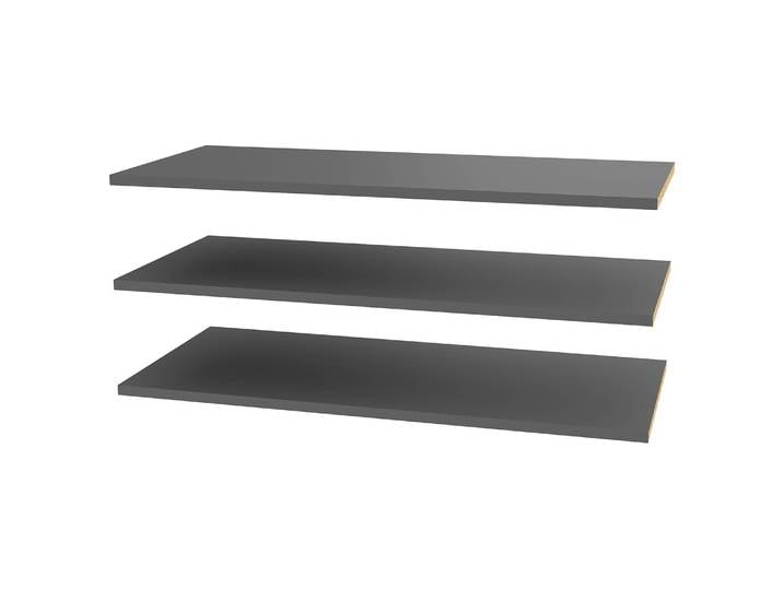 Einlegeböden Grünwald 3er-Set 113 x 51 x 22cm Grau Spanplatte