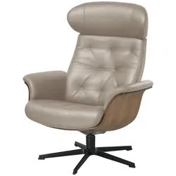 Relaxsessel aus Leder Timeout , grau , Maße (cm): B: 80 H: 101 T: 81.0