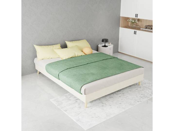 Lit coffre - SINGULARITY - SINGULARITY - 140 x 200 cm - Velours néerlandais beige - Rangement hydraulique