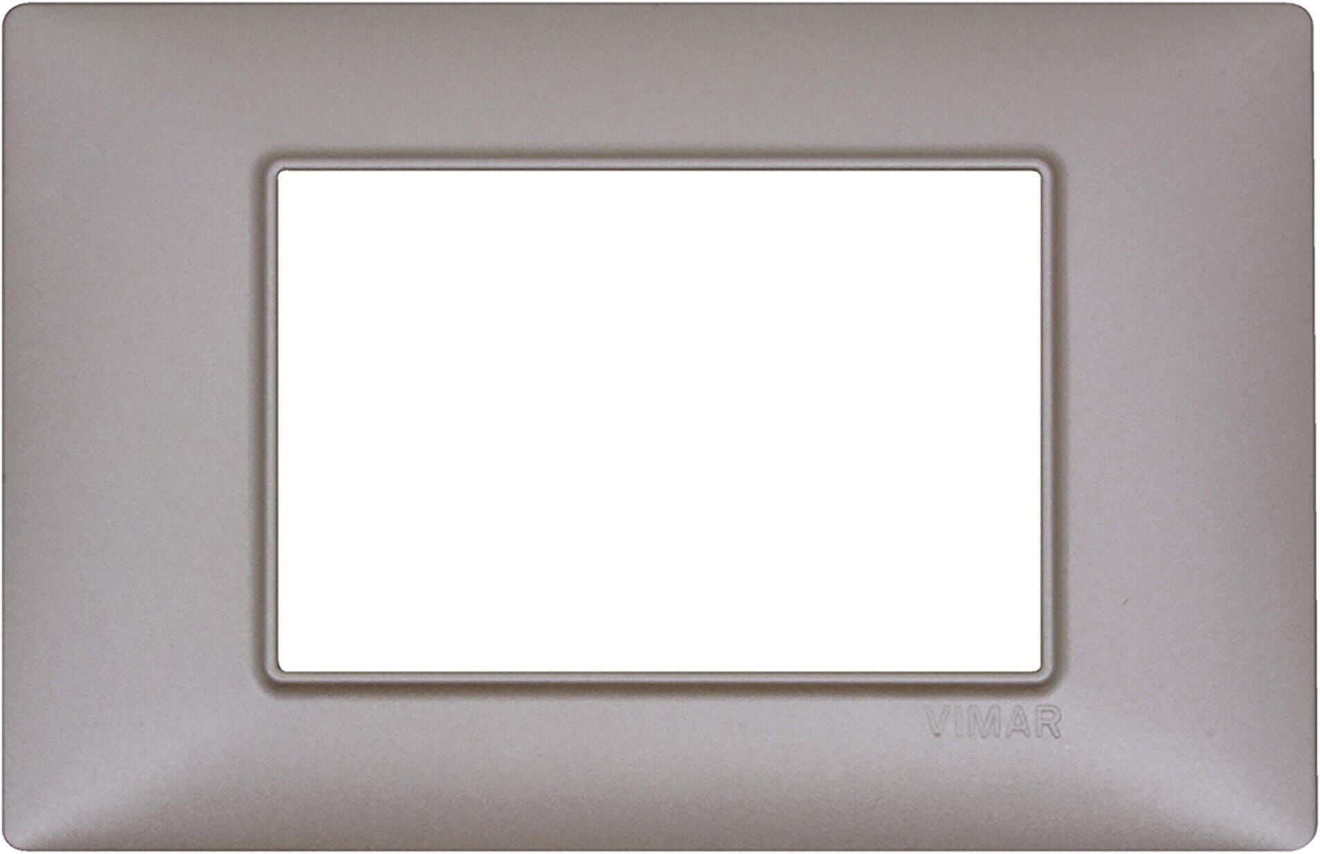Vimar PLACCA  PLANA 3 MODULI CHAMPAGNE OPACO