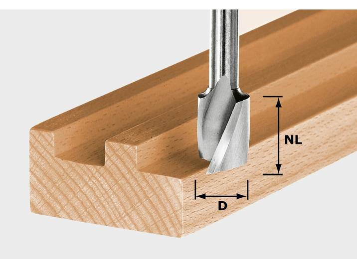 Fraise à rainurer en spirale Festool HS\, queue de 8 mm\, HS Spi S8 D16/20 490949