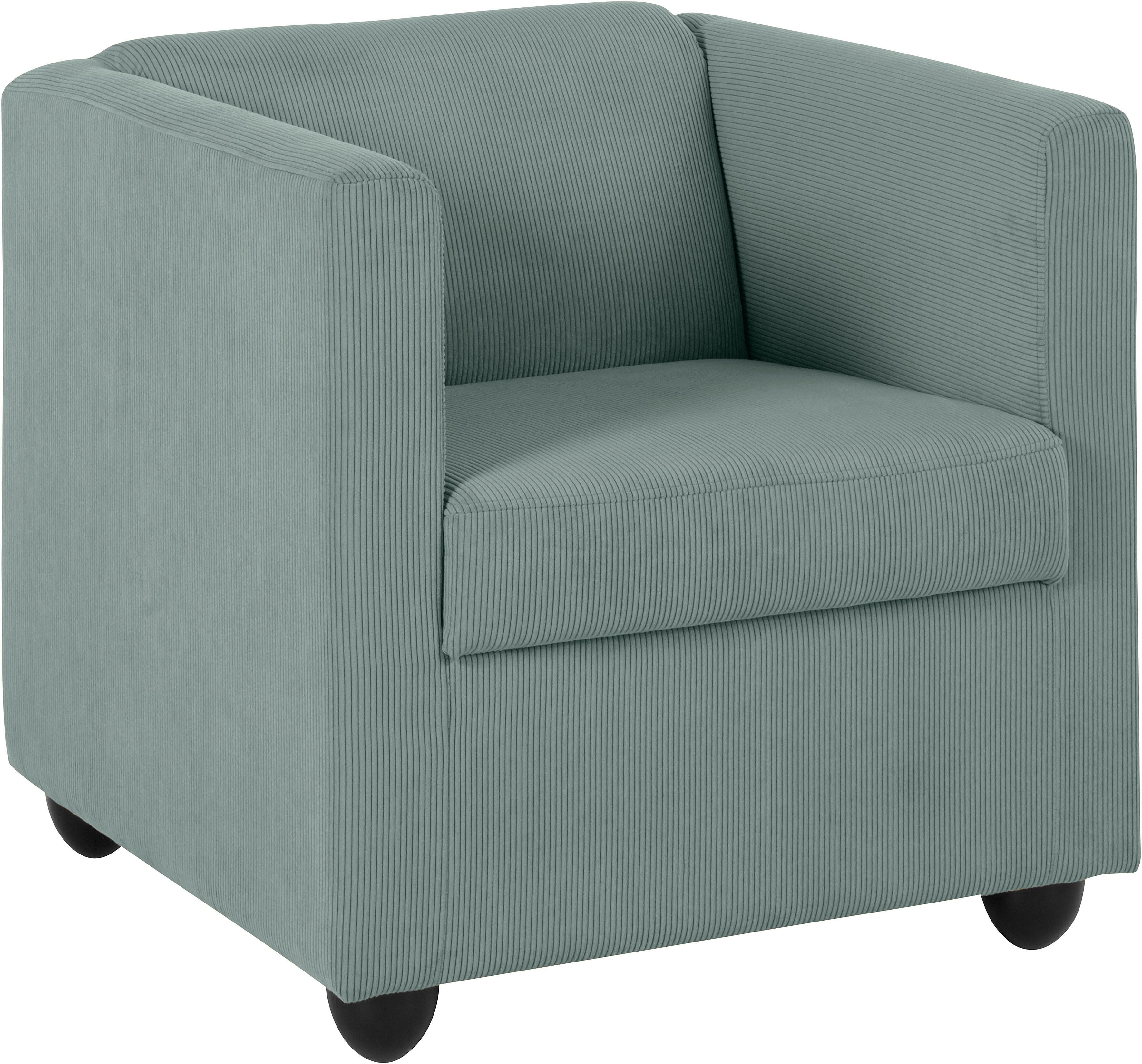 Sessel "LooksI", blau (türkis), B:72cm H:71cm T:75cm, Cord (92% Polyester, 8% Polyacryl);Luxus_Microfaser mit Druck (100% Polyester);Luxus-Microfaser (100% Polyester), LOOKS BY WOLFGANG JOOP, Sessel, Sessel, in vielen frischen Farben türkis Cord, B/H/T: 7