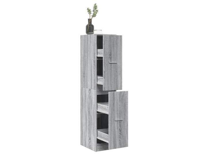 Armoire apothicaire sonoma gris 30x41x144 5cm bois d'ingénierie coffre d'apothicaire meuble d'apothicaire coffre à 855174