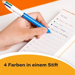 BIC® 4-Farben-Kugelschreiber Original hellblau/weiß