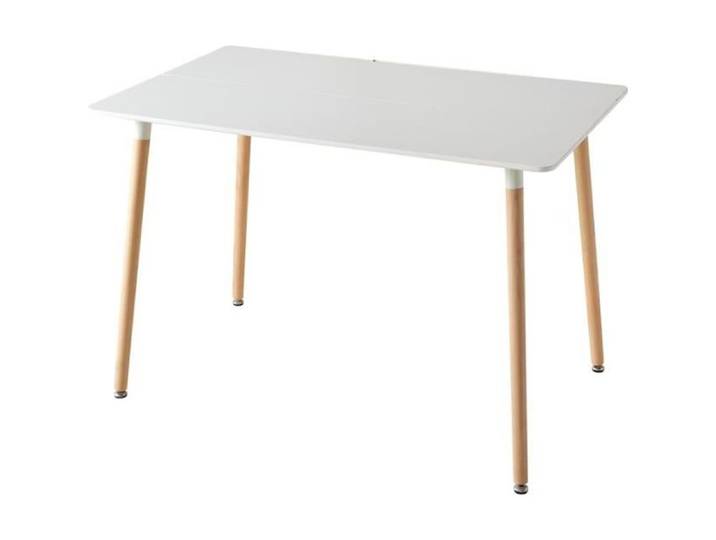BenyLed Table de Salle à Manger Moderne Table de Cuisine de Style Nordique Blanc 110x70x74cm