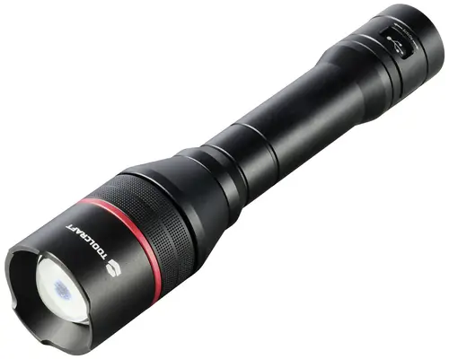 TOOLCRAFT TO-8702946 Handlampe verstellbar, mit USB-Schnittstelle, mit Stroboskopmodus akkubetrieben 3500lm 7h 397g