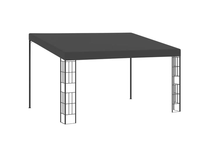 Vidaxl – Belvédère Mural 3x4 M – Tissu Anthracite – Cadre En Acier Enduit De Poudre – Protection Solaire Pa – Pour Terrasse Et Jardin