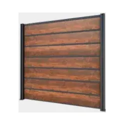 Gutta Sichtschutzzaun Erweiterung 194 x 186 cm Schichtstoffplatten Rostoptik Anthrazit