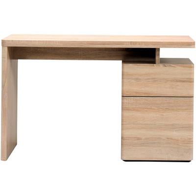 Schreibtisch JAHNKE "CU-LIBRE 120", braun (eiche sägerau, eiche sägerau, eiche sägerau), B:120cm H:76cm T:55cm, Tische, Schreibtisch, platzsparender Arbeitsplatz