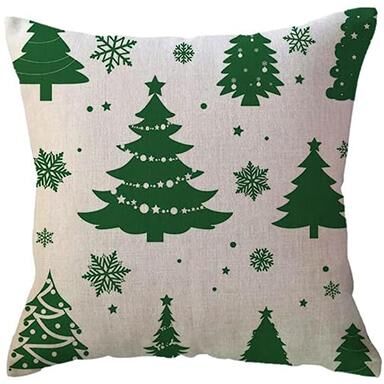 Retailers Go Christmas Snowflake Tree Cushion Cover, Winter Holiday Decoration Pillow, Festive Merry Christmas Decor For Sofa Porch style 1 50x50cm