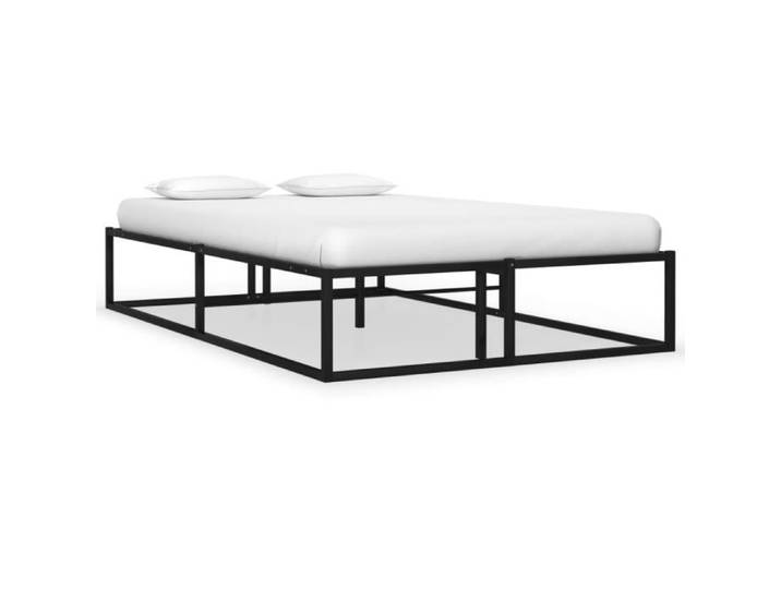 (8180)Metall Lit - Cadre de lit Noir Métal 120x200 cm