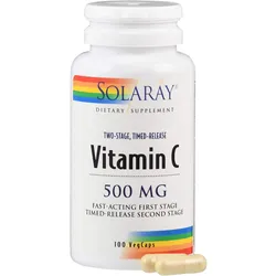 Vitamin C 500 mg mit Hageb & Acero Verzög Solaray 100 ST