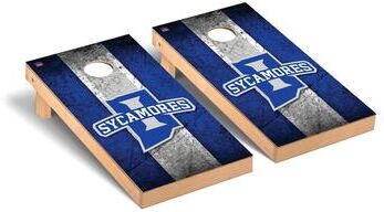 Skip's Garage Indiana State ISU Sycamores Vintage Cornhole Board Set