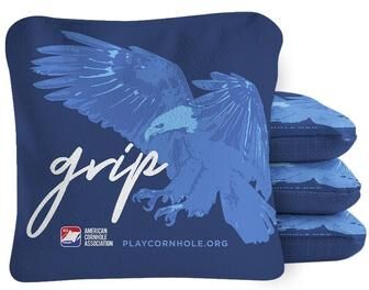 Skip's Garage Grip N' Glide Blue Dual Sided Cornhole Bags