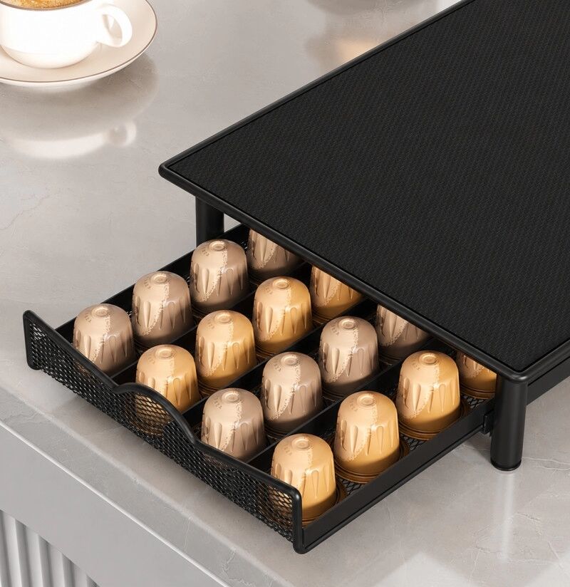 INF Tiroir à capsules pour ranger 40 capsules, porte-capsules Nespresso