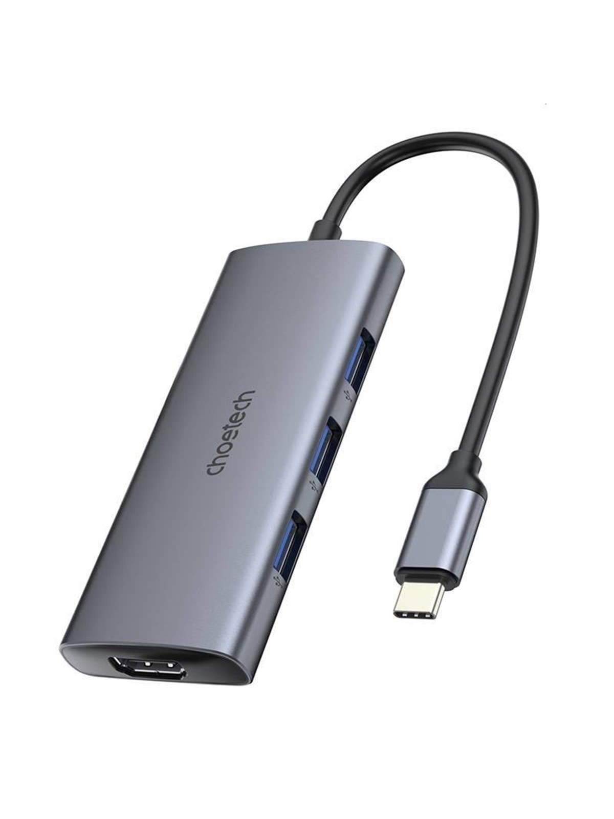 Choetech Adapter 7w1 HUB-M19 USB-C (silver) USB-Hubs