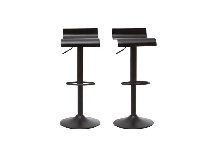 Tabourets de bar design noirs (lot de 2) SURF