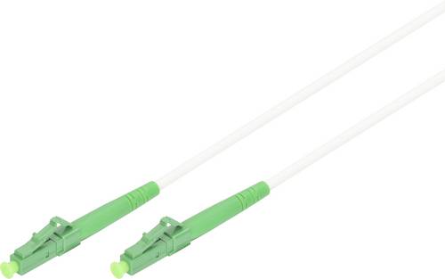 Digitus DK-2933A-10-LCA-SX Glasfaser LWL, Glasfaser Anschlusskabel 100 cm Weiß, Grün, Minz-Grün, Dunkel-Grün (seidenmatt) [1x LC APC-Stecker - 1x