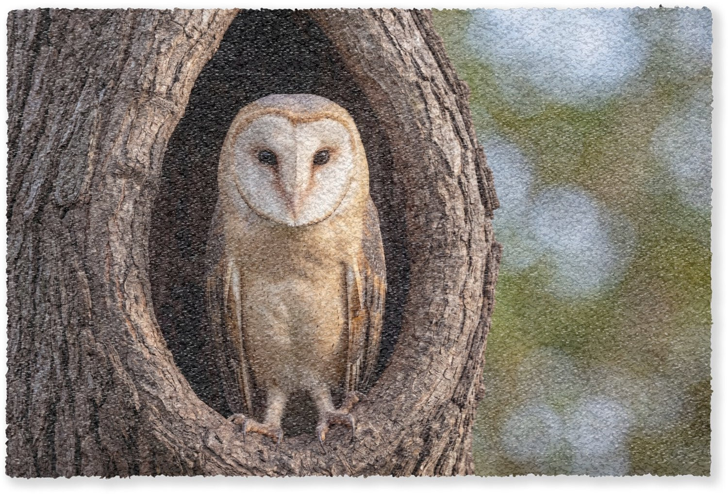 MuchoWow Deurmat Kerkuil - Boom - Natuur - Bruin - B/D: 180 x 120 cm