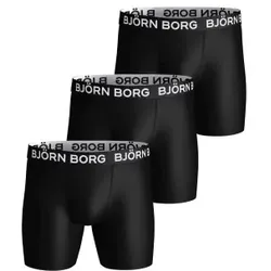 Björn Borg 3P Sports Microfiber Boxers Schwarz Polyester Large Herren
