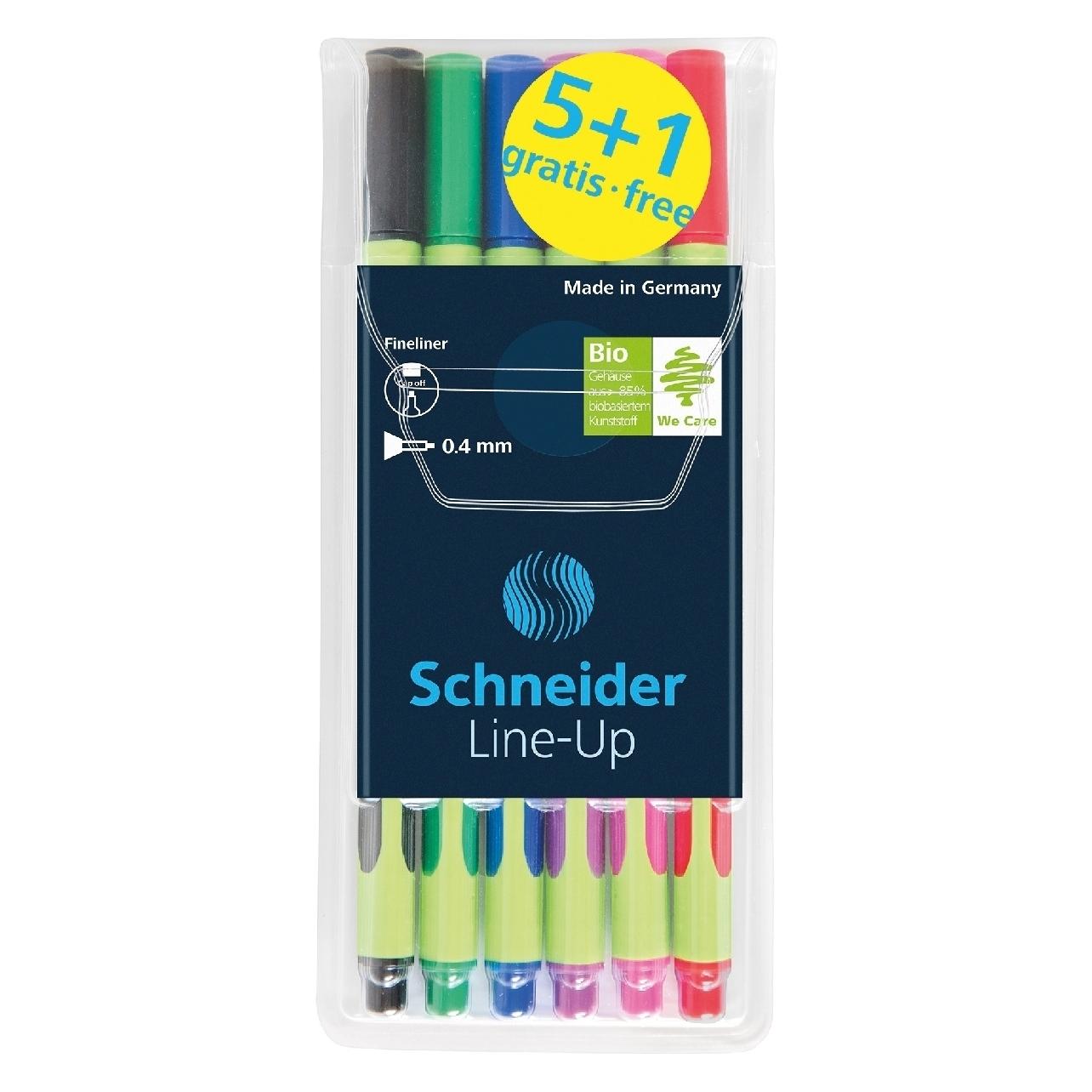 Schneider Schreibgeräte Etui 6x Fineliner Line-Up 04, Aktion 5+1 (6x) (191086)