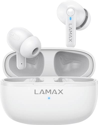 Lamax Clips1 Play In Ear Headset Bluetooth Stereo Weiß Batterieladeanzeige, Ladecase, Lautstärkeregelung, Schweißresistent