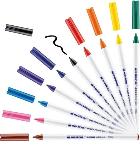 edding Basic Textilmarker farbsortiert 1,0 mm, 10 St.