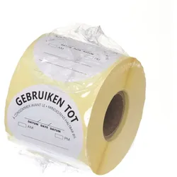 Hendi 500x Lebensmittelsicherheit-Aufkleber,mehrfach verwendbar,leicht entfernbar,„VERWENDEN VOR“,Weiß,⌀50mm
