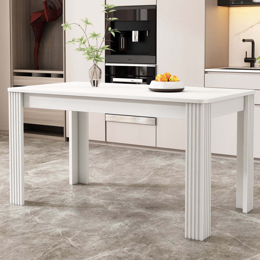 17 Stories Rectangular Dining Table White