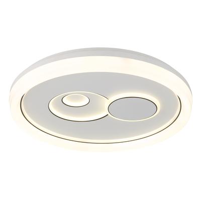 GLOBO LIGHTING Deckenleuchte "RUIZ I", weiß (weiß matt), 1, Ø 49cm H: 7cm, 1 Stk., Leuchten, Deckenleuchte Weiß, Opal/Kunststoff Schwarz, dimmbar, LED 36W, Deckenleuchte